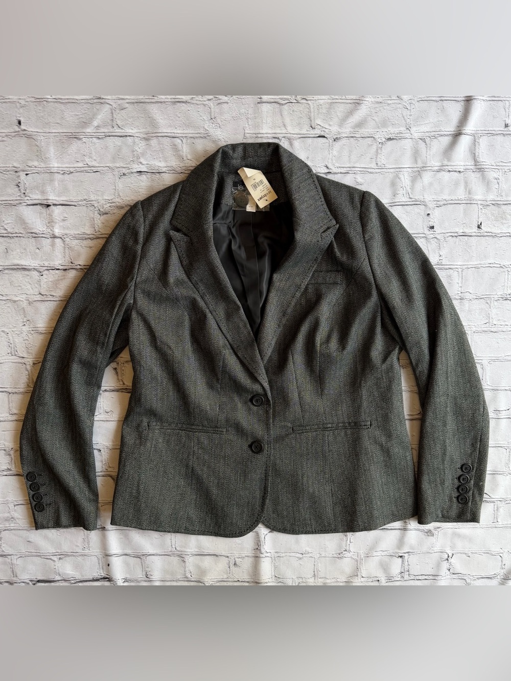 Lane Bryant Size 14 Herringbone Blazer Jacket Office New NWT Preppy Work Classic